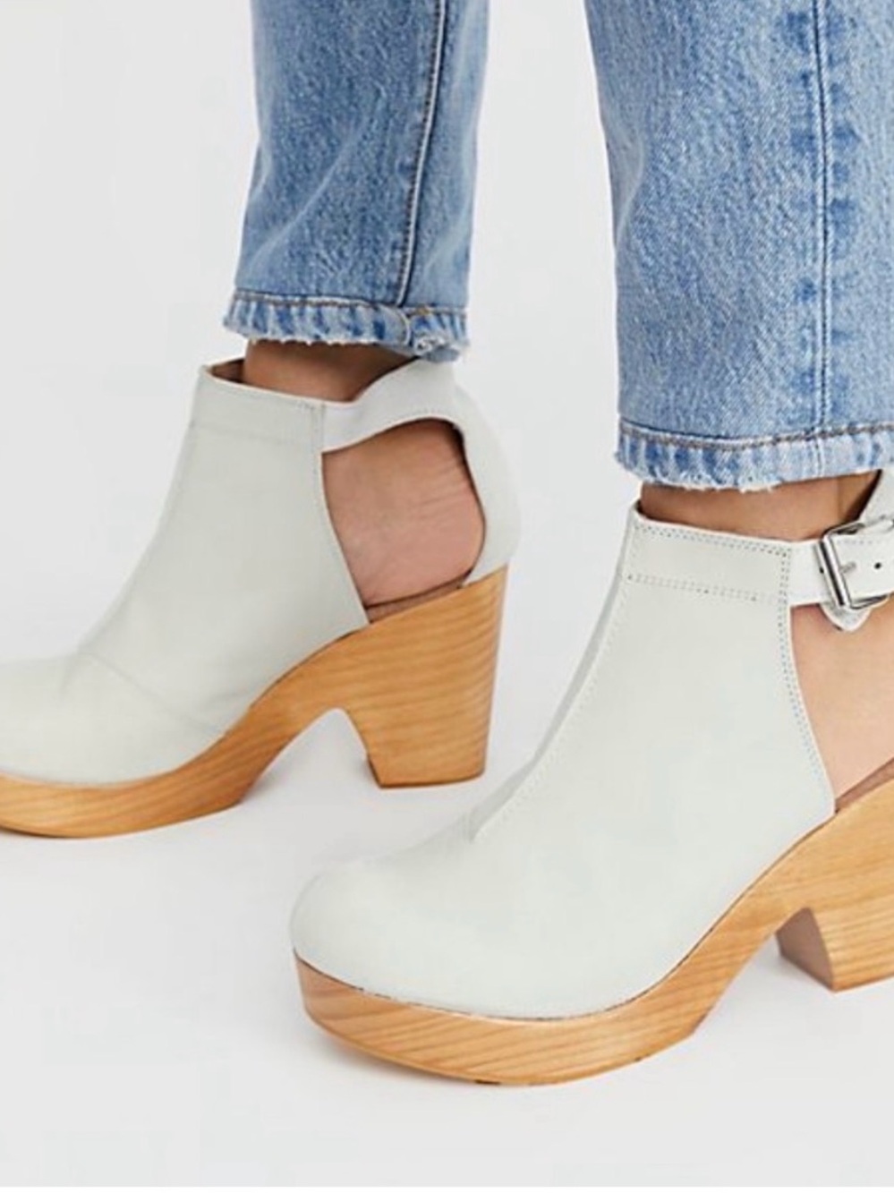 Free People Amber Orchard Leather Clogs